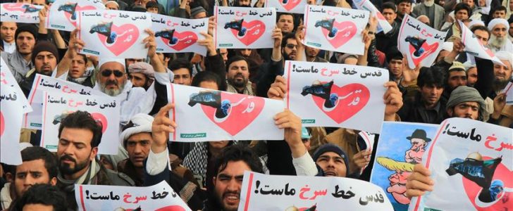 آلاف الأفغان ينتفضوم في ولاية هرات لنصرة القدس ورفضا لقرار الرئيس الأمريكي
